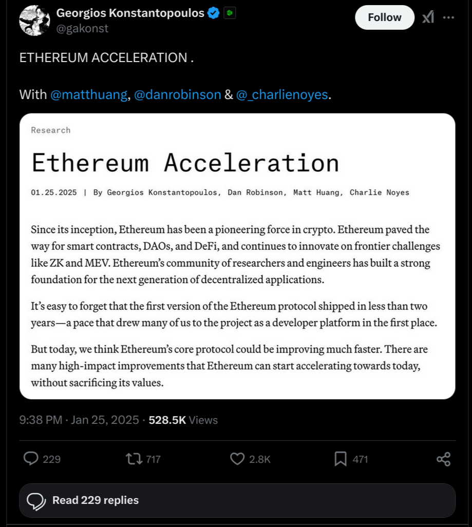 Paradigm хочет, чтобы развитие Ethereum ускорилось post image