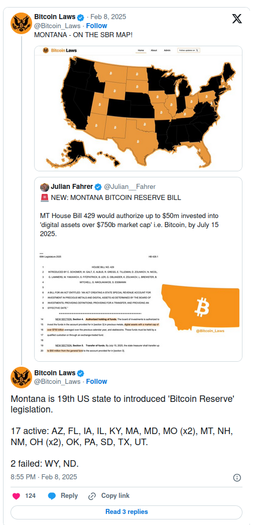 27 U.S. states push for Bitcoin and Digital Asset legislation post image