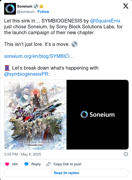 Square Enix将其NFT游戏带到Sony的以太坊网络 post image