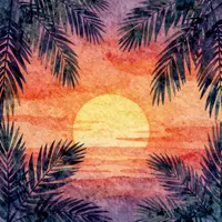 Fondos atardecer tropical