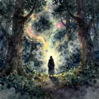 Kertas dinding hutan mistik