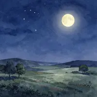 Huzurlu gece manzaraları