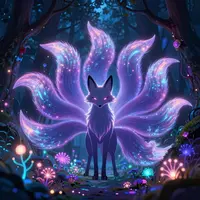 Arte de raposas de fantasia