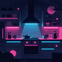 Arte cucina cyberpunk