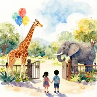 Ilustraciones de zoológico