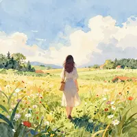 Donna in campagna