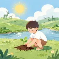 Natuurbescherming illustraties