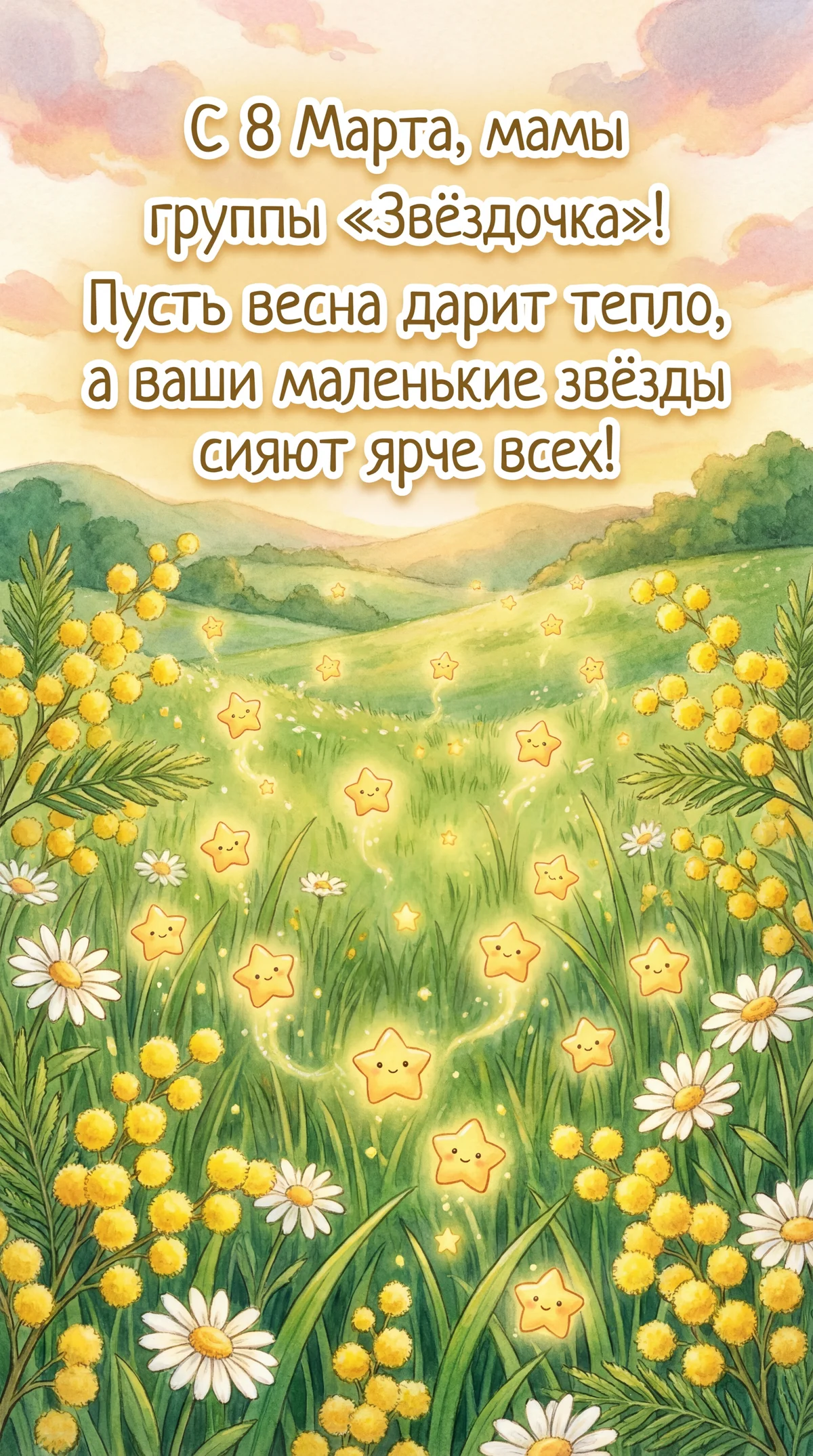 поздравление мамам группы "Звездочка" с 8 марта