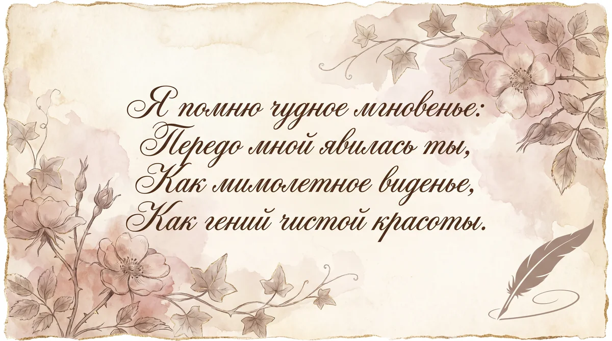 О крытки с цитатами А.С. Пушкина