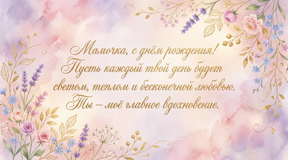 С днем рождения! Мама.