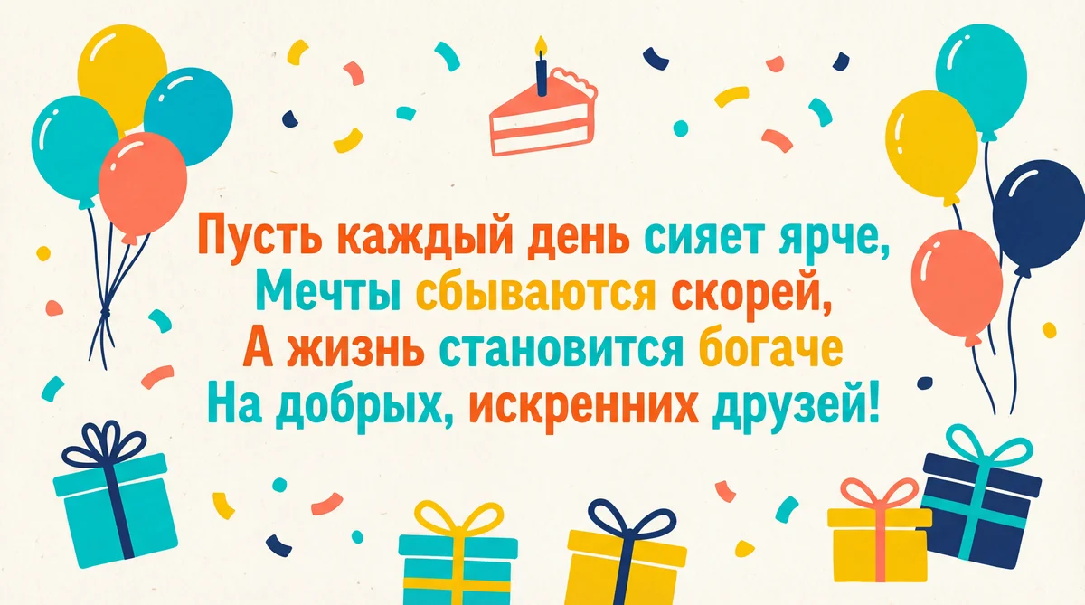 Открытка на день рождения