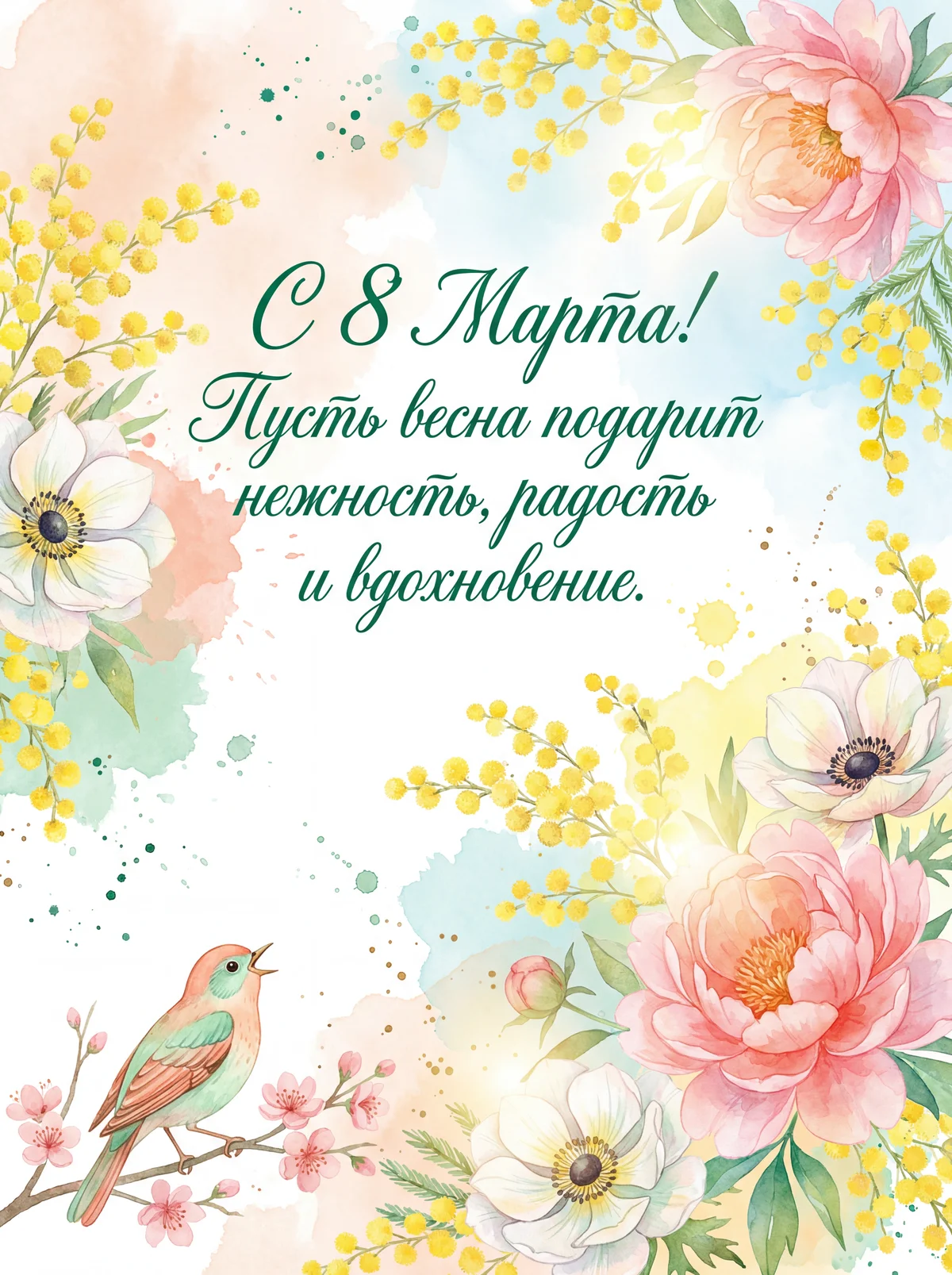 открытка на 8 марта