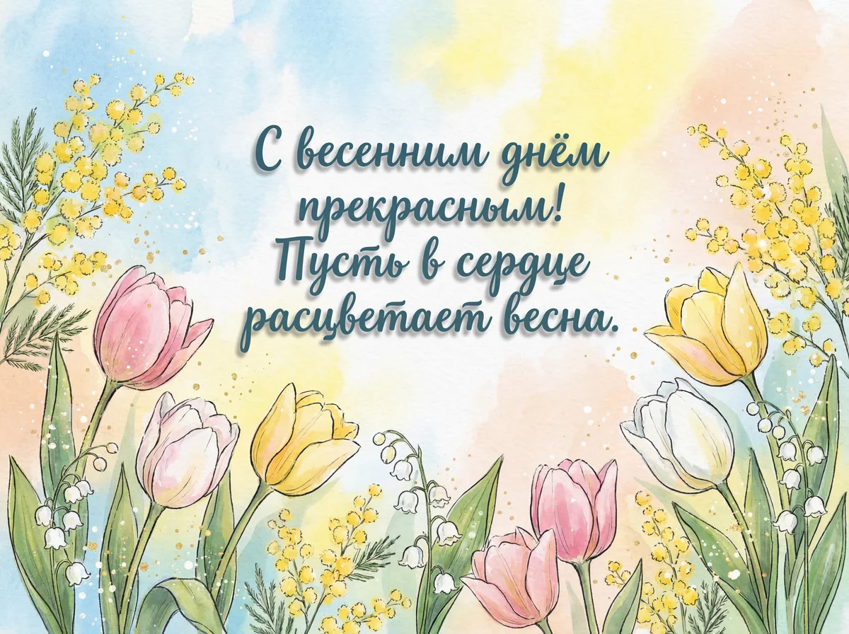 с весенним днем прекрасным