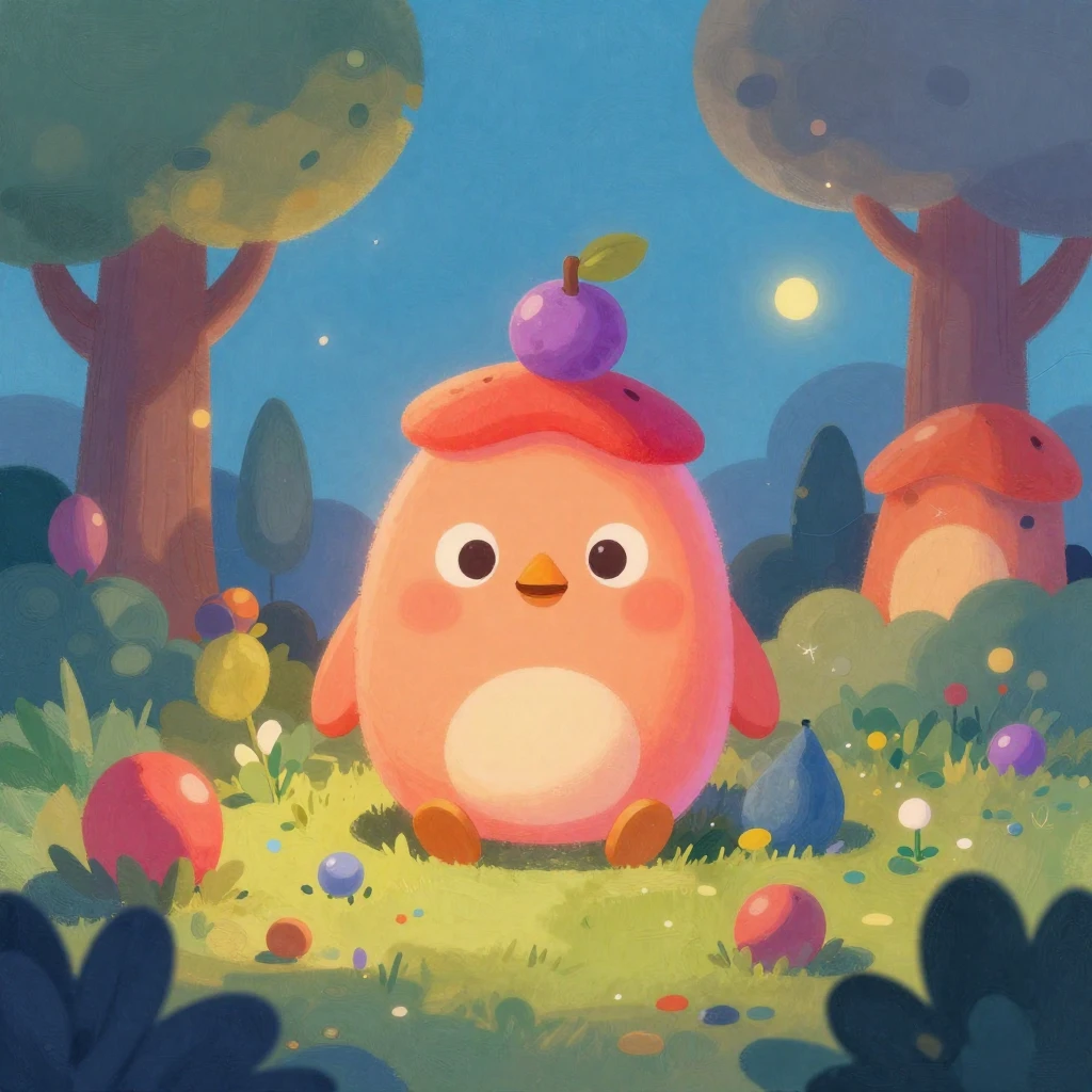 A whimsical, stylized scene with playful and imaginative ele...