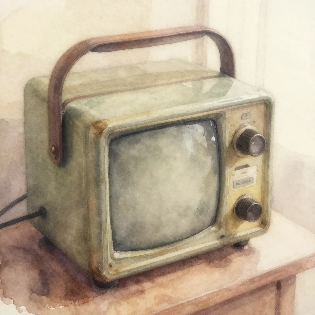 Watercolor painting capturing a feeling of nostalgia, repres...