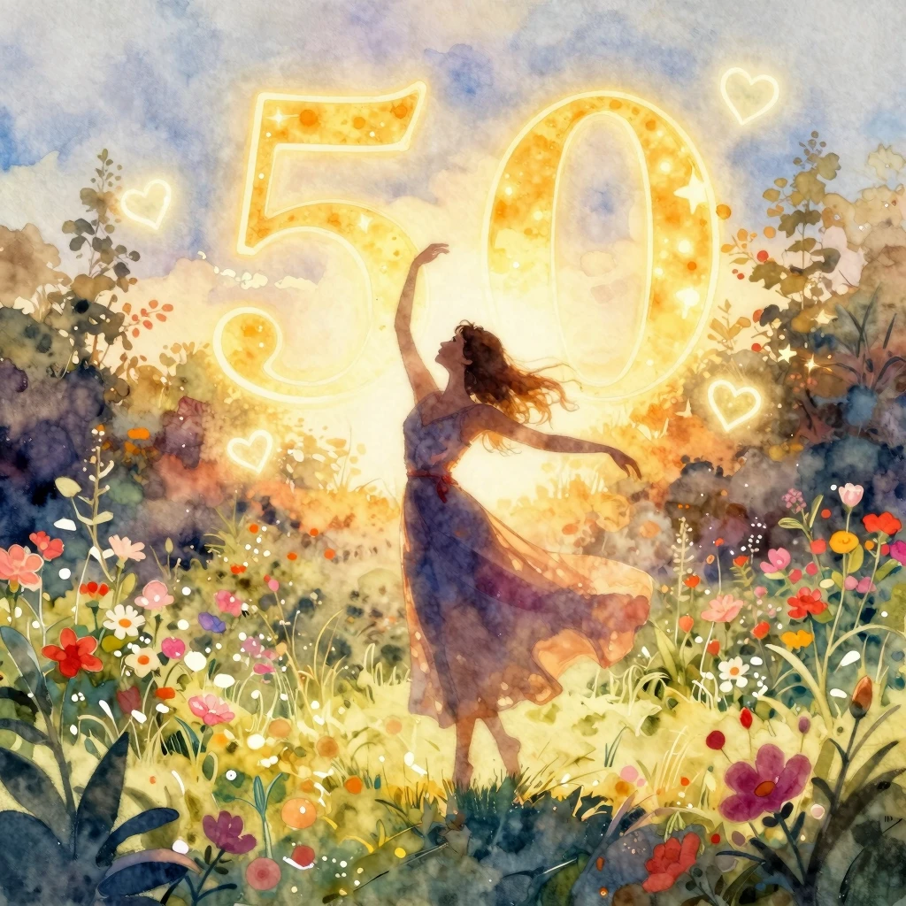Watercolor painting of a graceful woman silhouette dancing i...