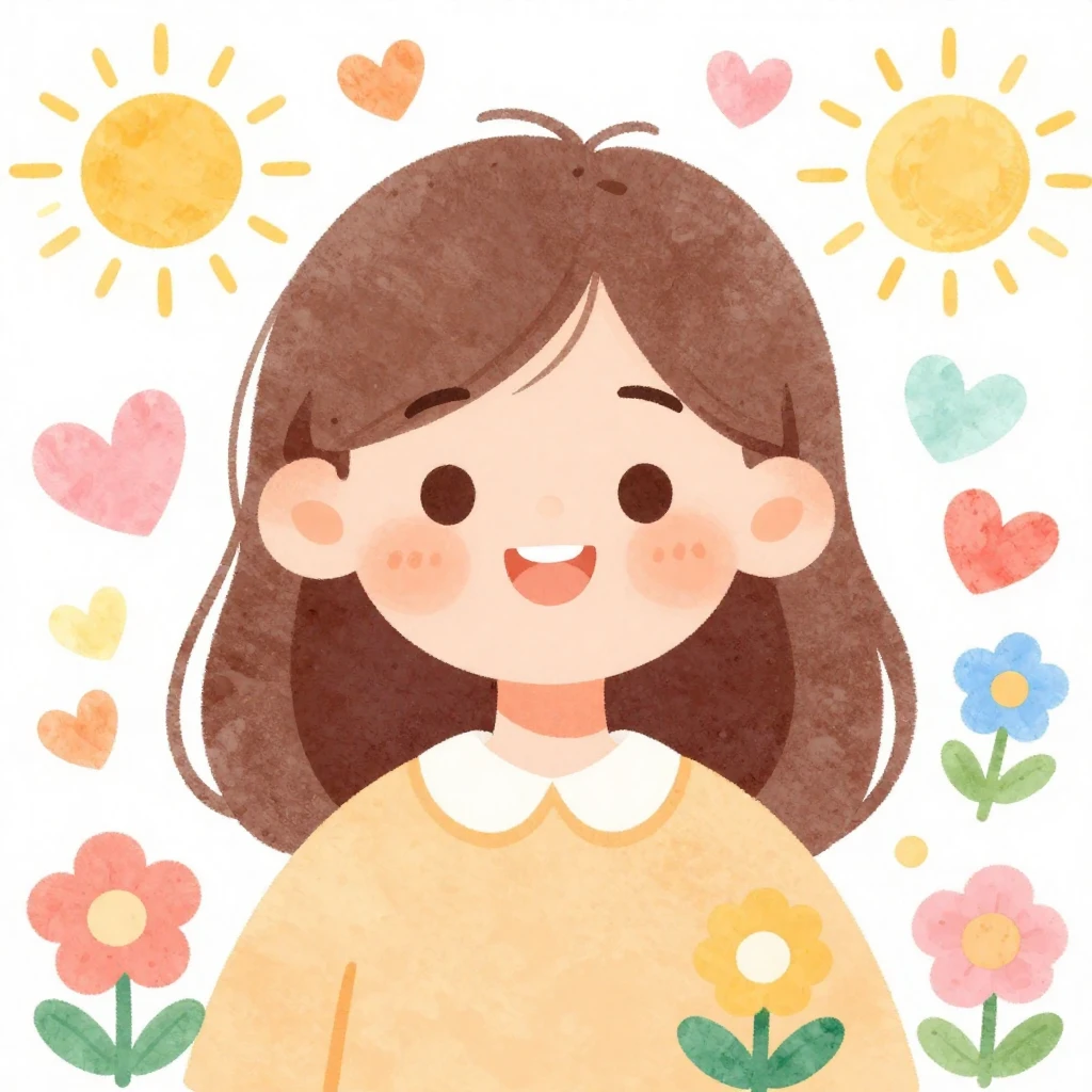 Vibrant watercolor style illustration. A bright and cheerful...