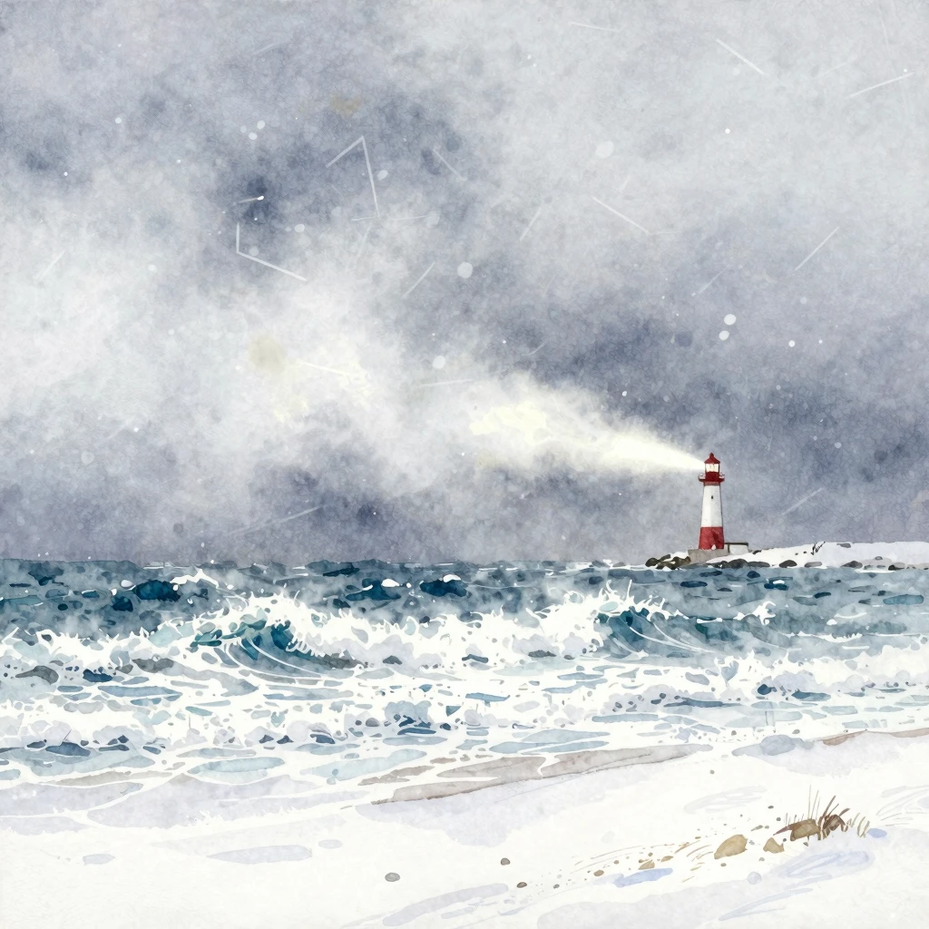 Vibrant watercolor painting of a Sakhalin island landscape d...