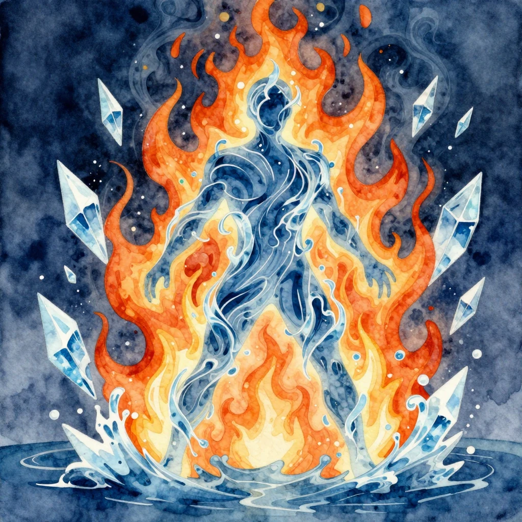 A vibrant watercolor illustration showcasing the dynamic int...