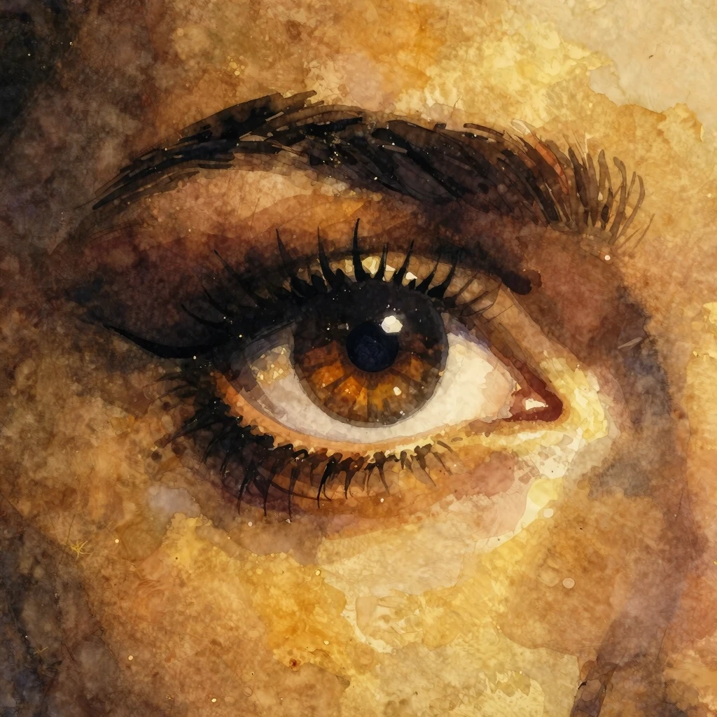 A vibrant abstract artistic watercolor painting, close-up of...