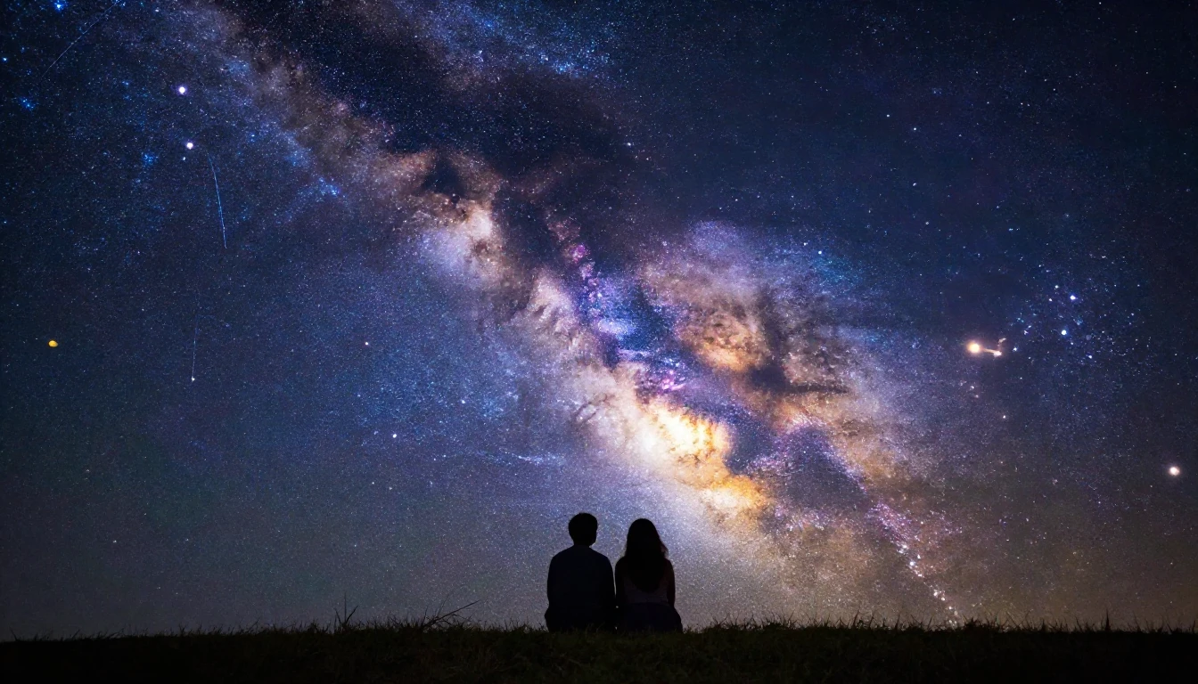 A breathtaking night sky filled with millions of glowing sta...