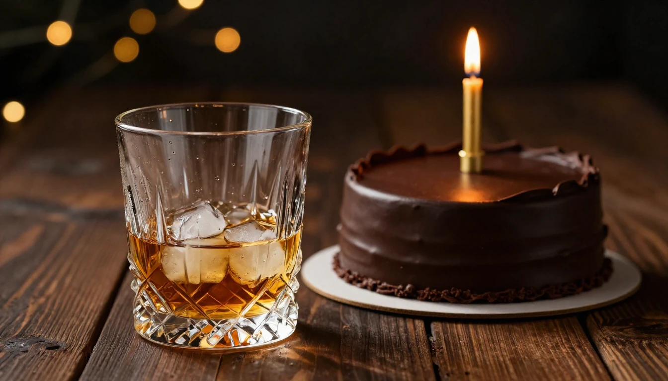 A cinematic, high-quality close-up of a romantic birthday se...