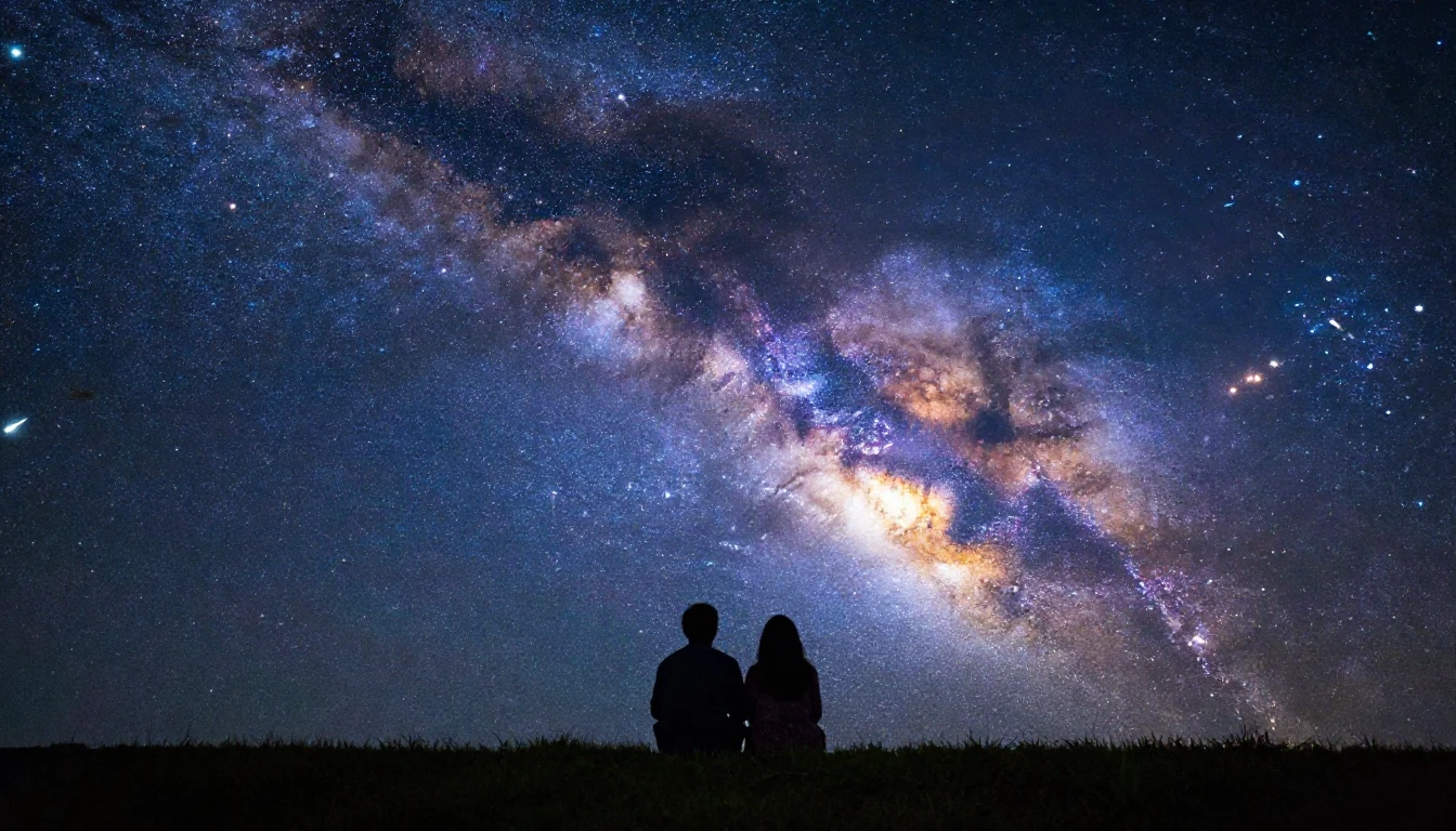 A breathtaking night sky filled with millions of glowing sta...