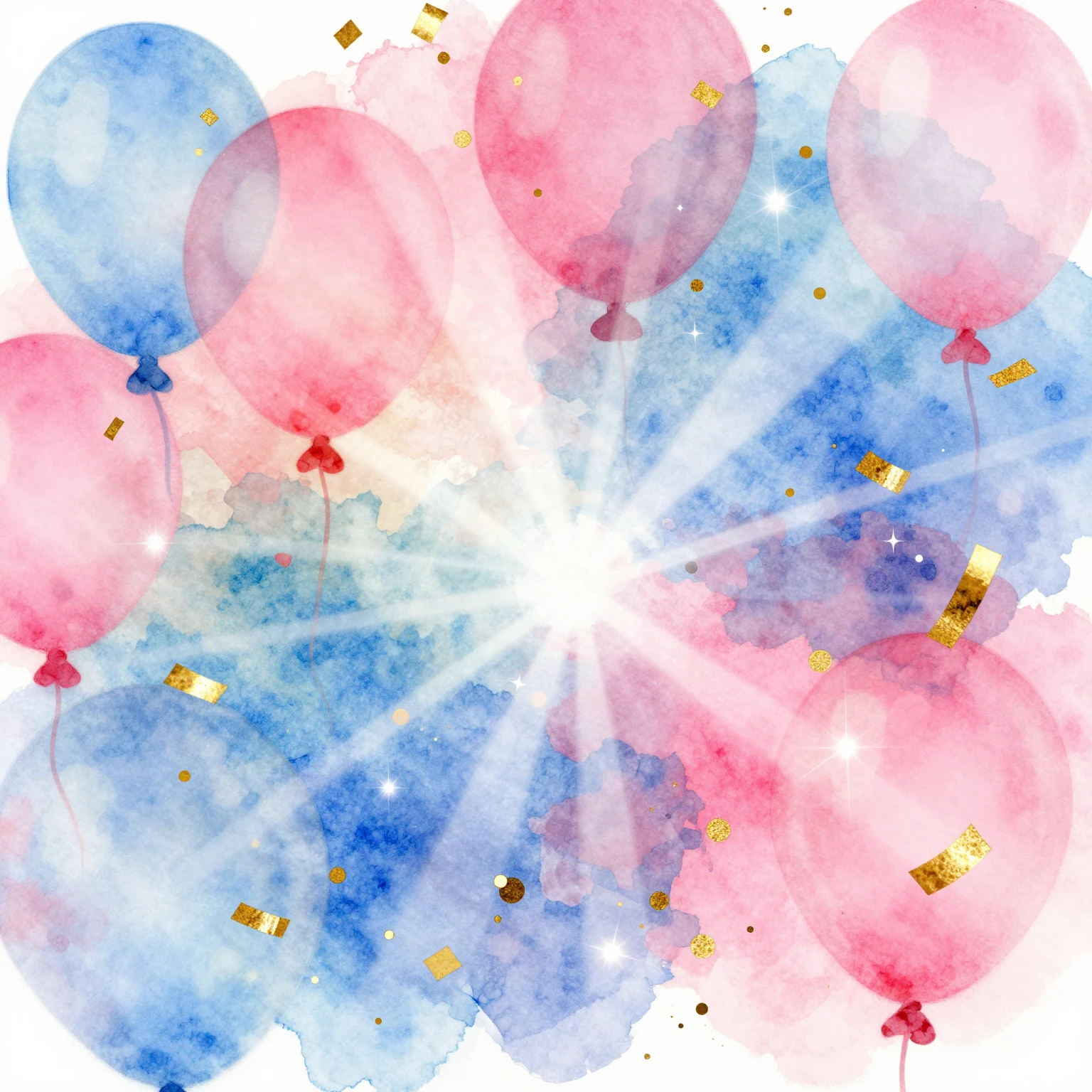 A vibrant watercolor background designed for a party theme. ...