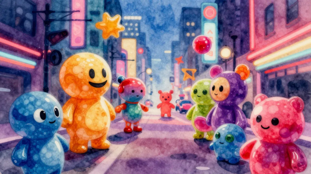Vibrant watercolor style. A vibrant, abstract hip-hop album ...