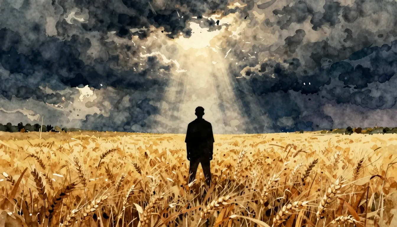 Vibrant watercolor style. A cinematic, gritty, and powerful ...