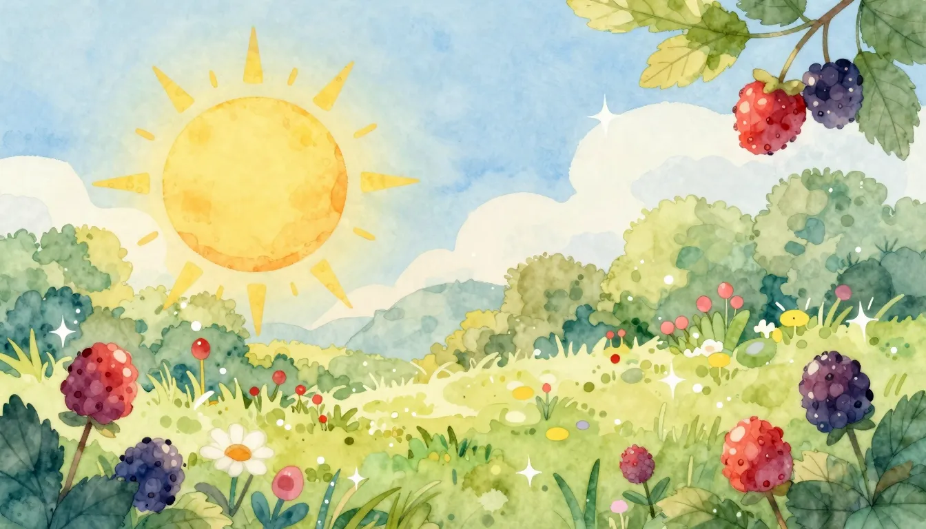 Vibrant watercolor style. A whimsical and heartwarming illus...