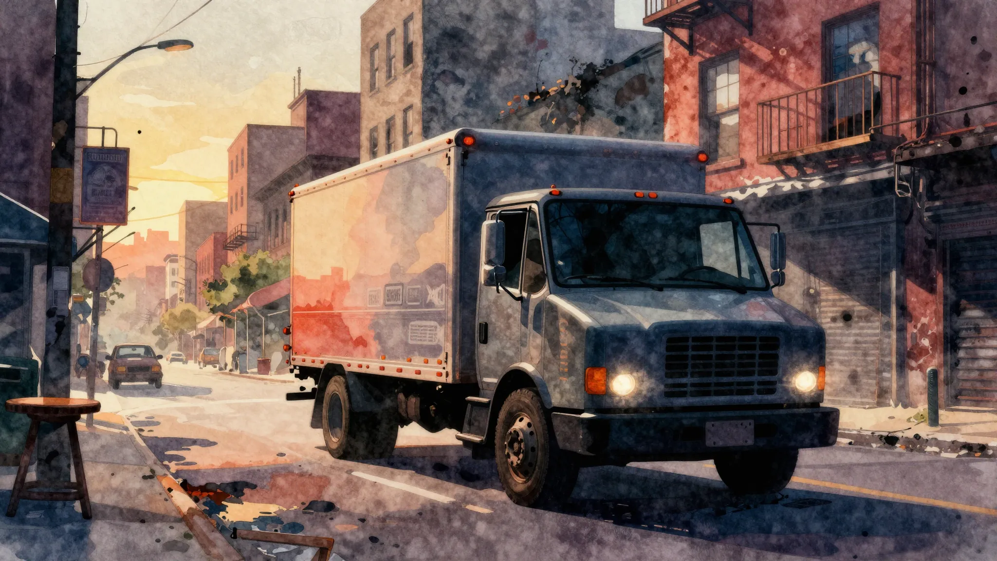 Vibrant watercolor style. Boom-bap hip-hop album cover, a st...