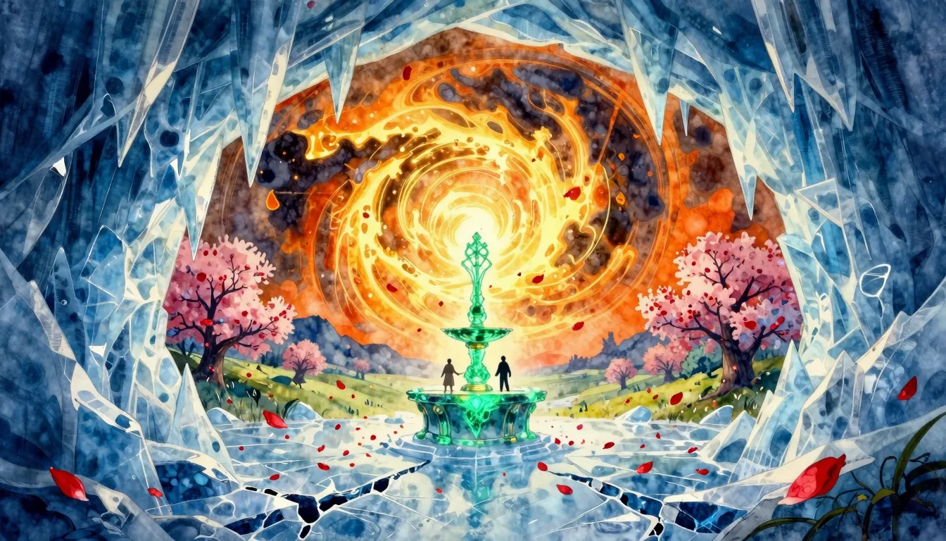 Vibrant watercolor style. Classical music album cover, a cin...