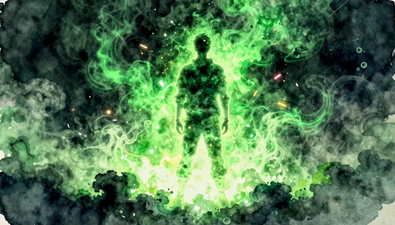 Vibrant watercolor style. Abstract digital art, a glowing ne...