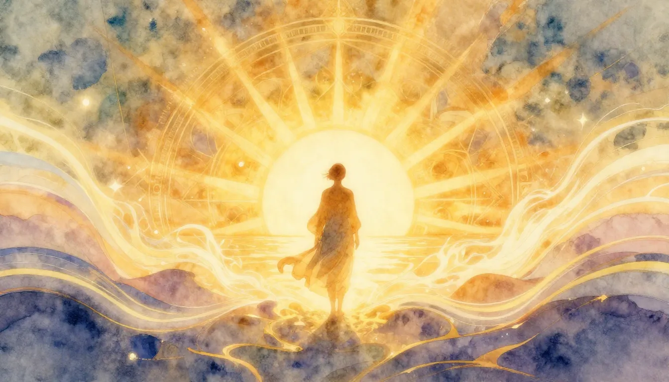 Vibrant watercolor style. Ethereal classical album cover, a ...