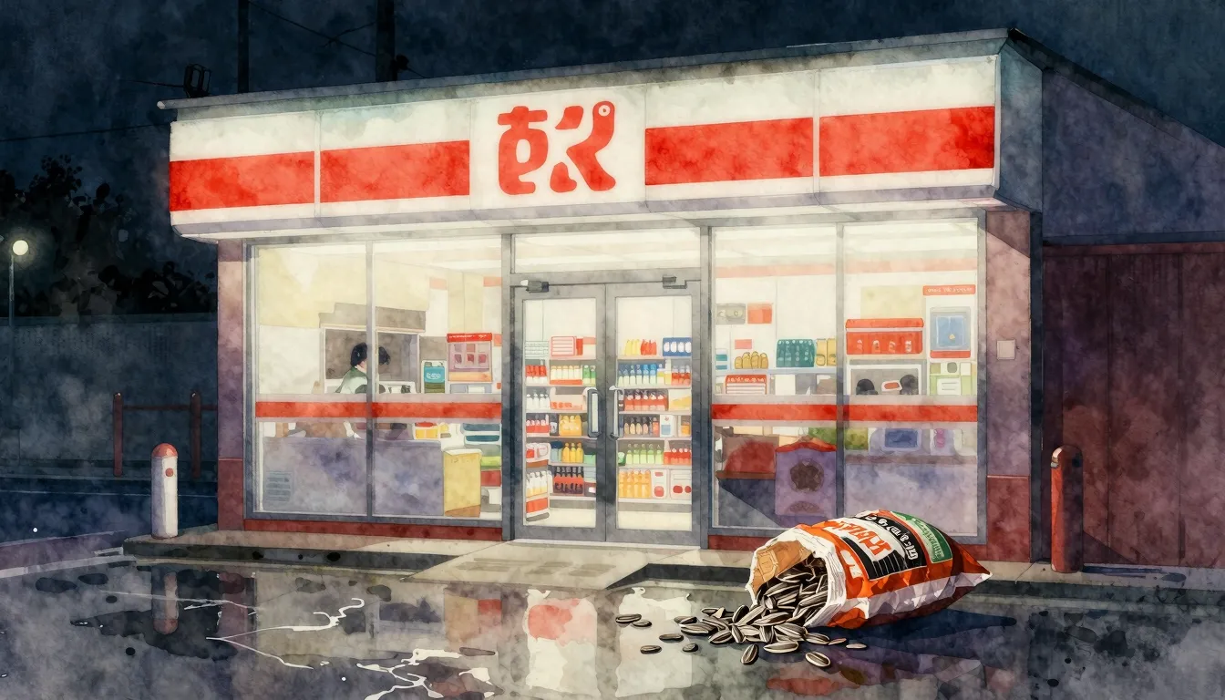 Vibrant watercolor style. A gritty, cinematic shot of a conv...
