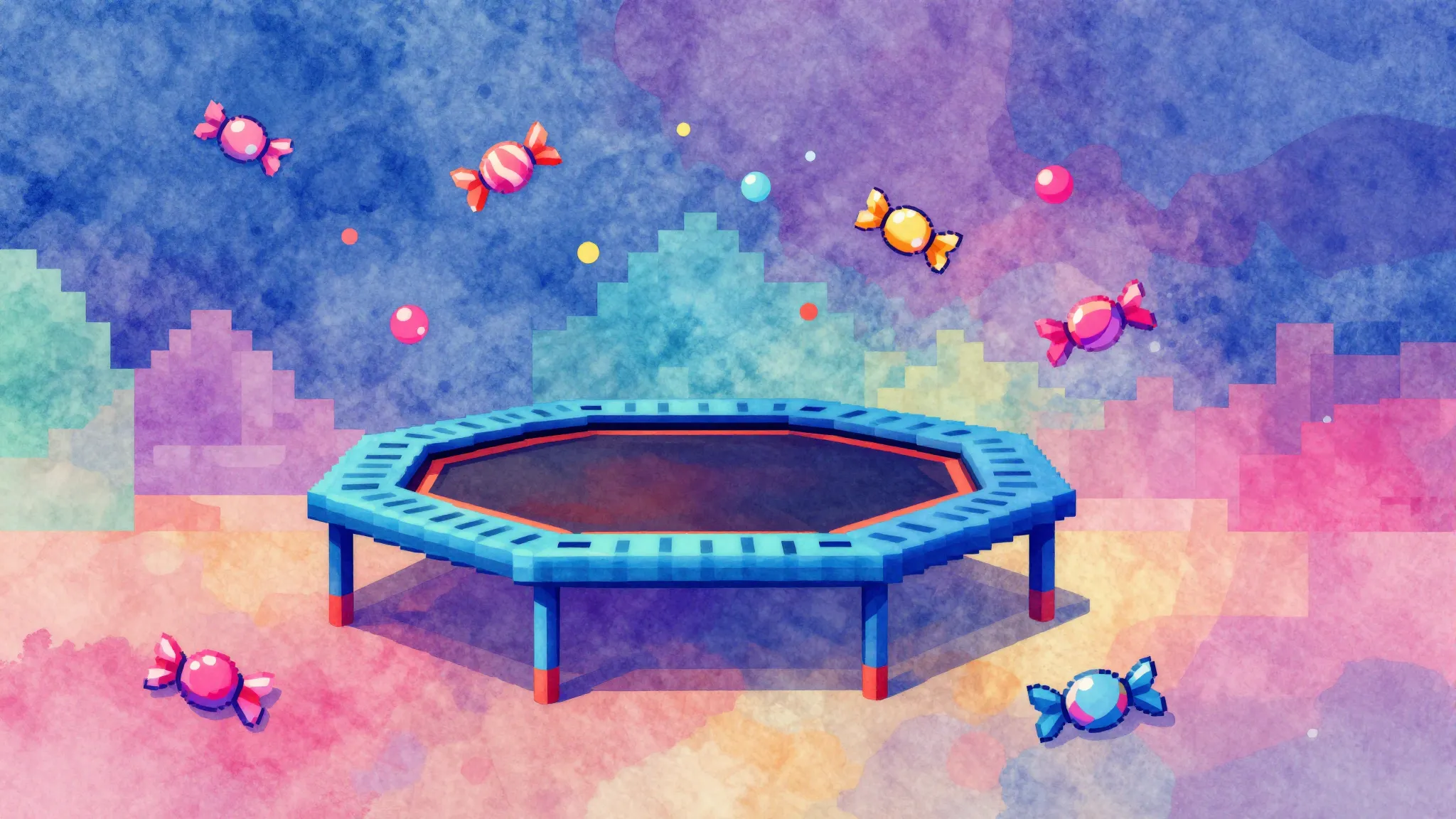 Vibrant watercolor style. Minimalist digital art, a vibrant ...