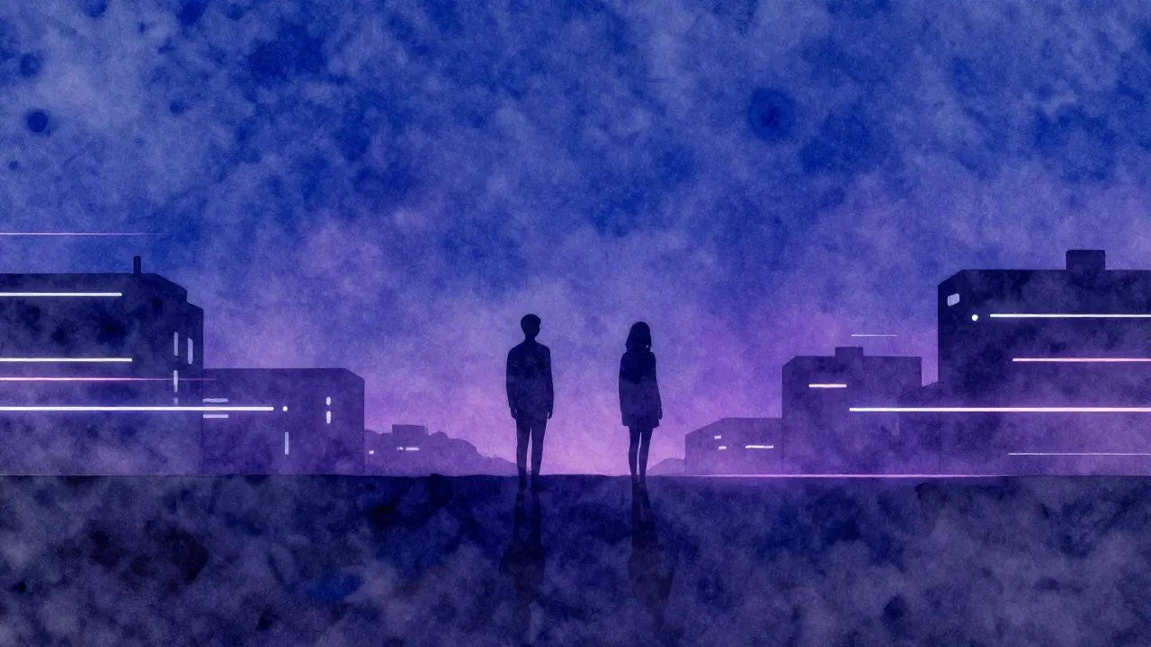 Vibrant watercolor style. Minimalist electronic music album ...