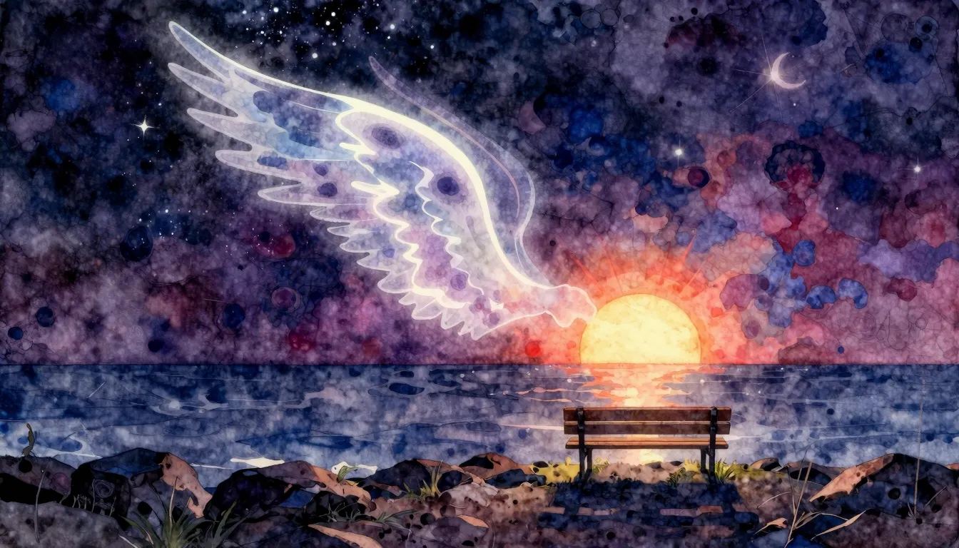 Vibrant watercolor style. A surreal rock album cover featuri...