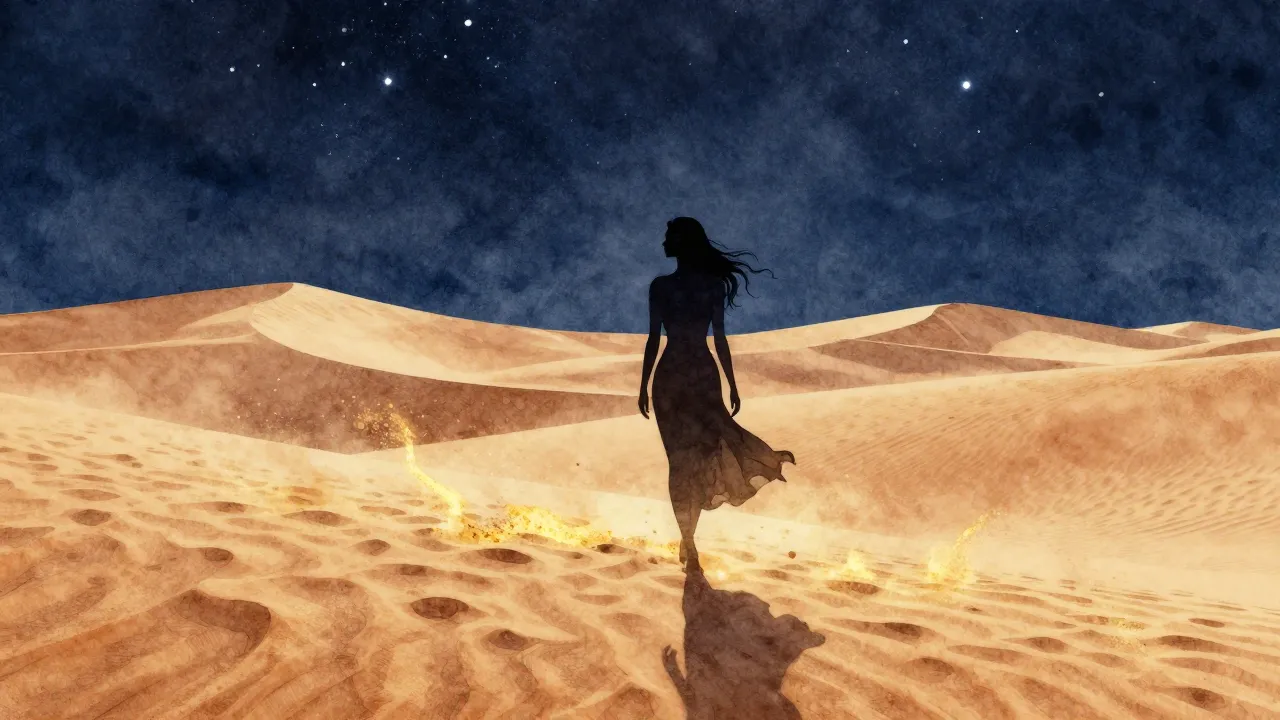 Watercolor style. Silhouette of a graceful woman walking in ...