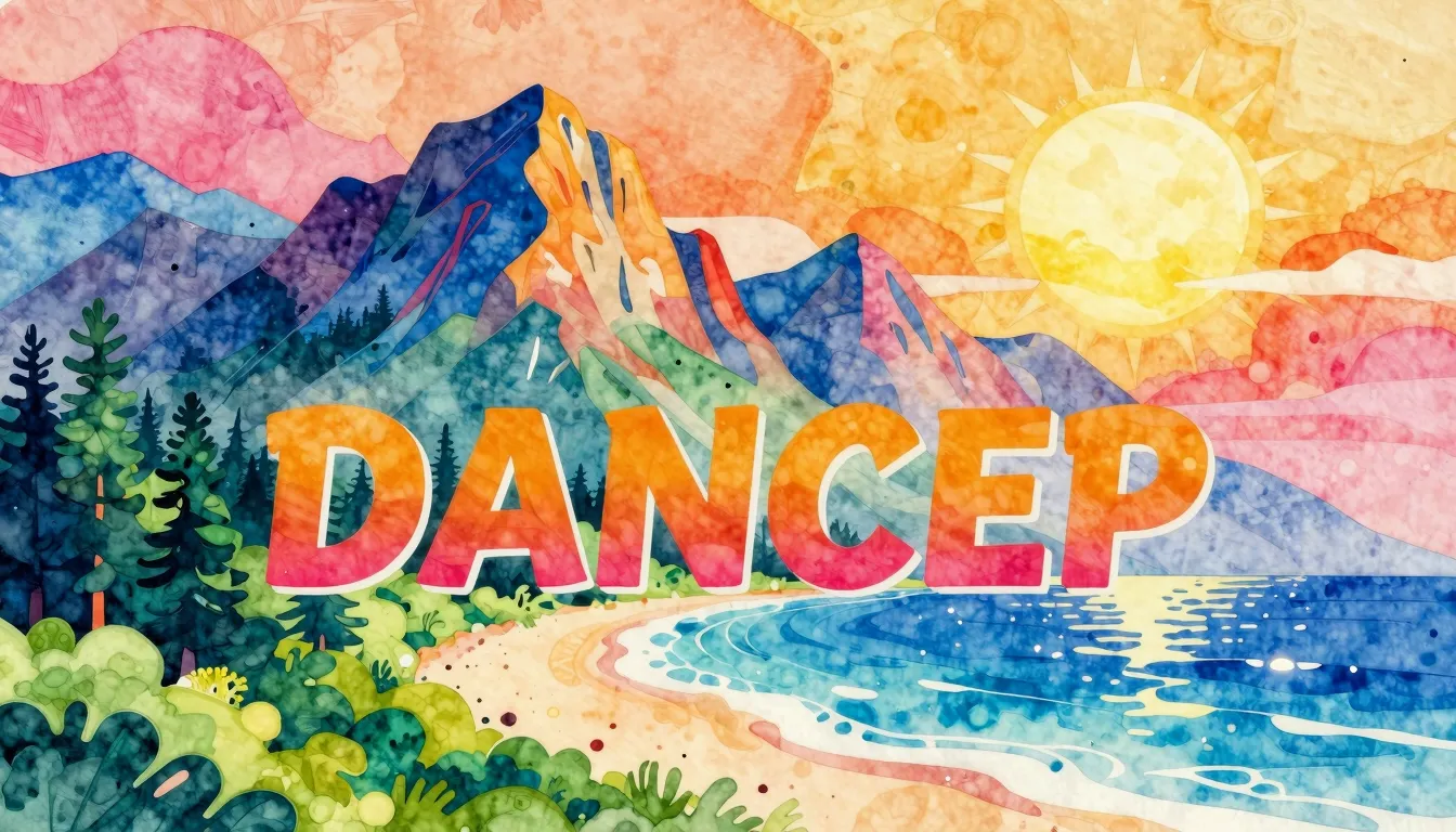 Vibrant watercolor style. A vibrant dance-pop album cover fe...