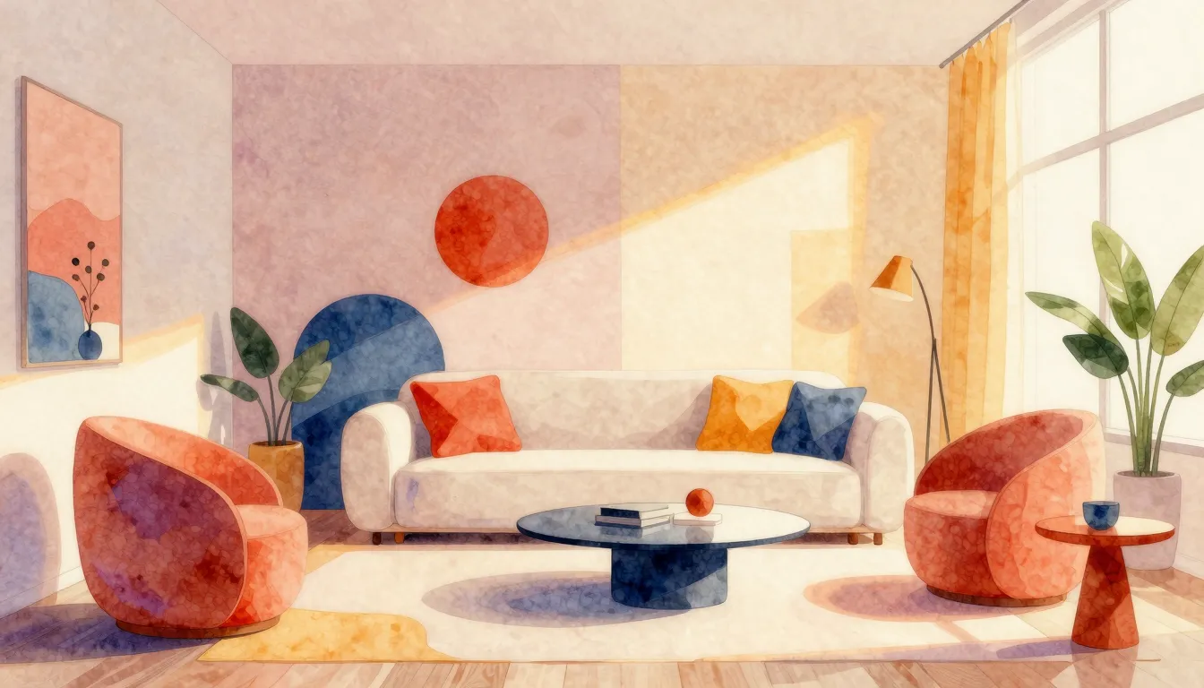 Vibrant watercolor style. Minimalist dance-pop album cover, ...