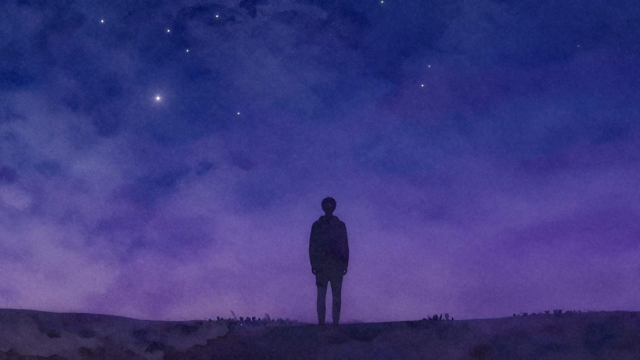 Vibrant watercolor style. A melancholic rap album cover, a l...