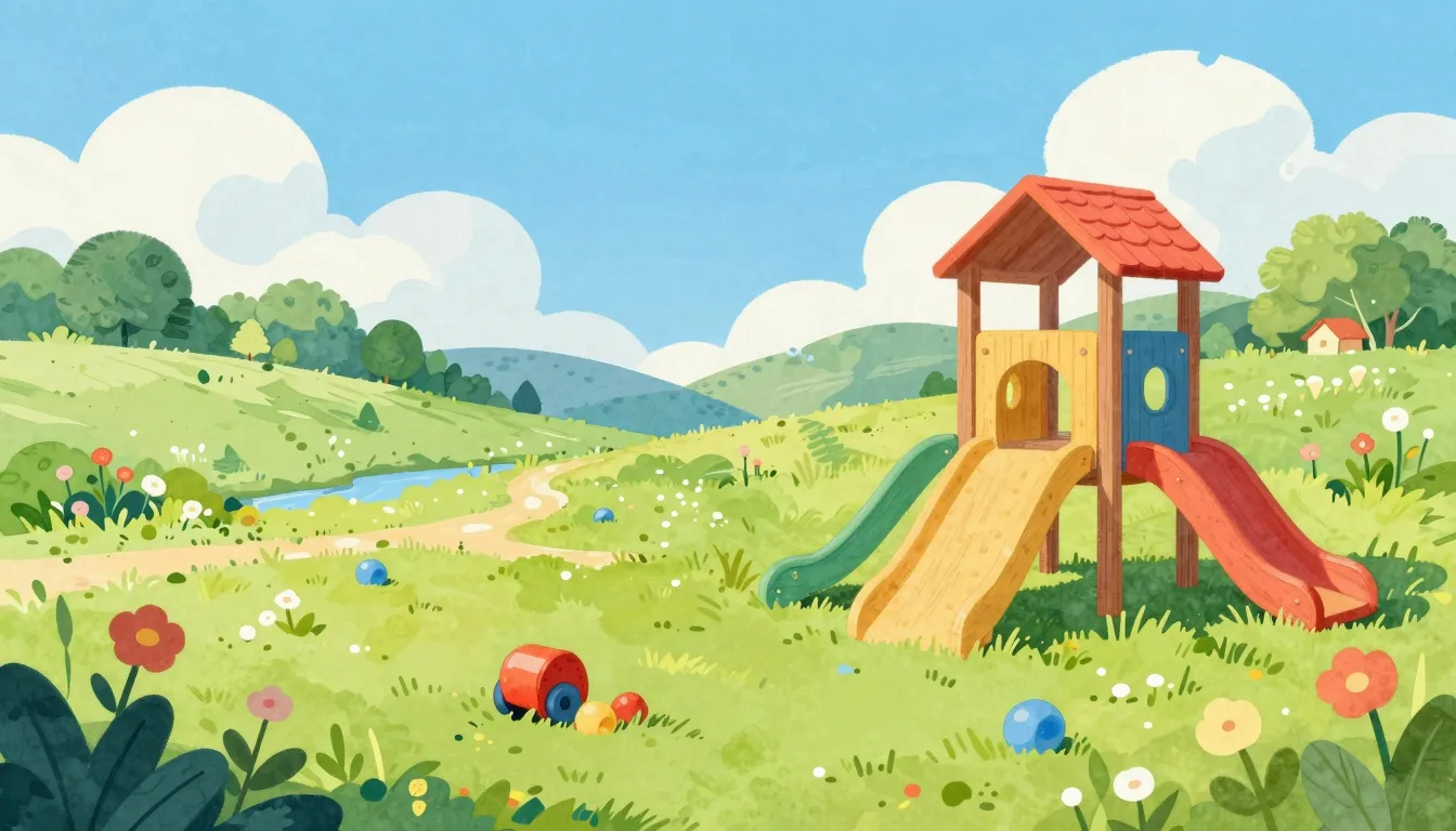 Vibrant watercolor style. A vibrant and cheerful illustratio...