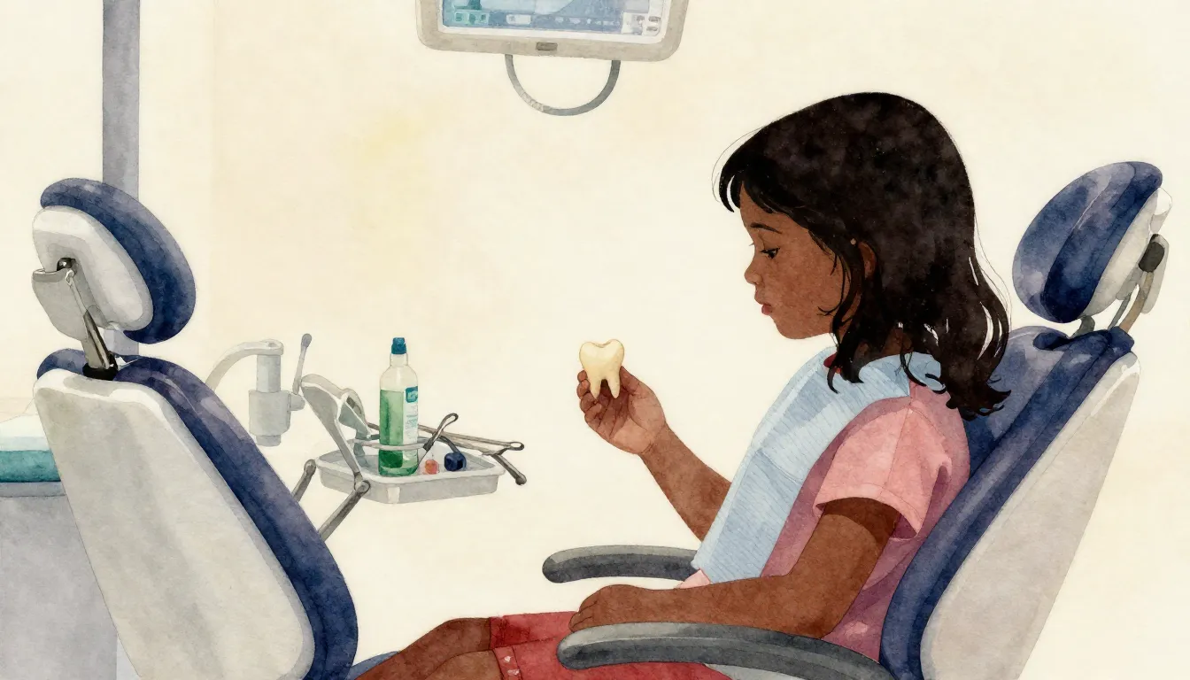 Watercolor style. A silhouette of a little girl sitting in a...