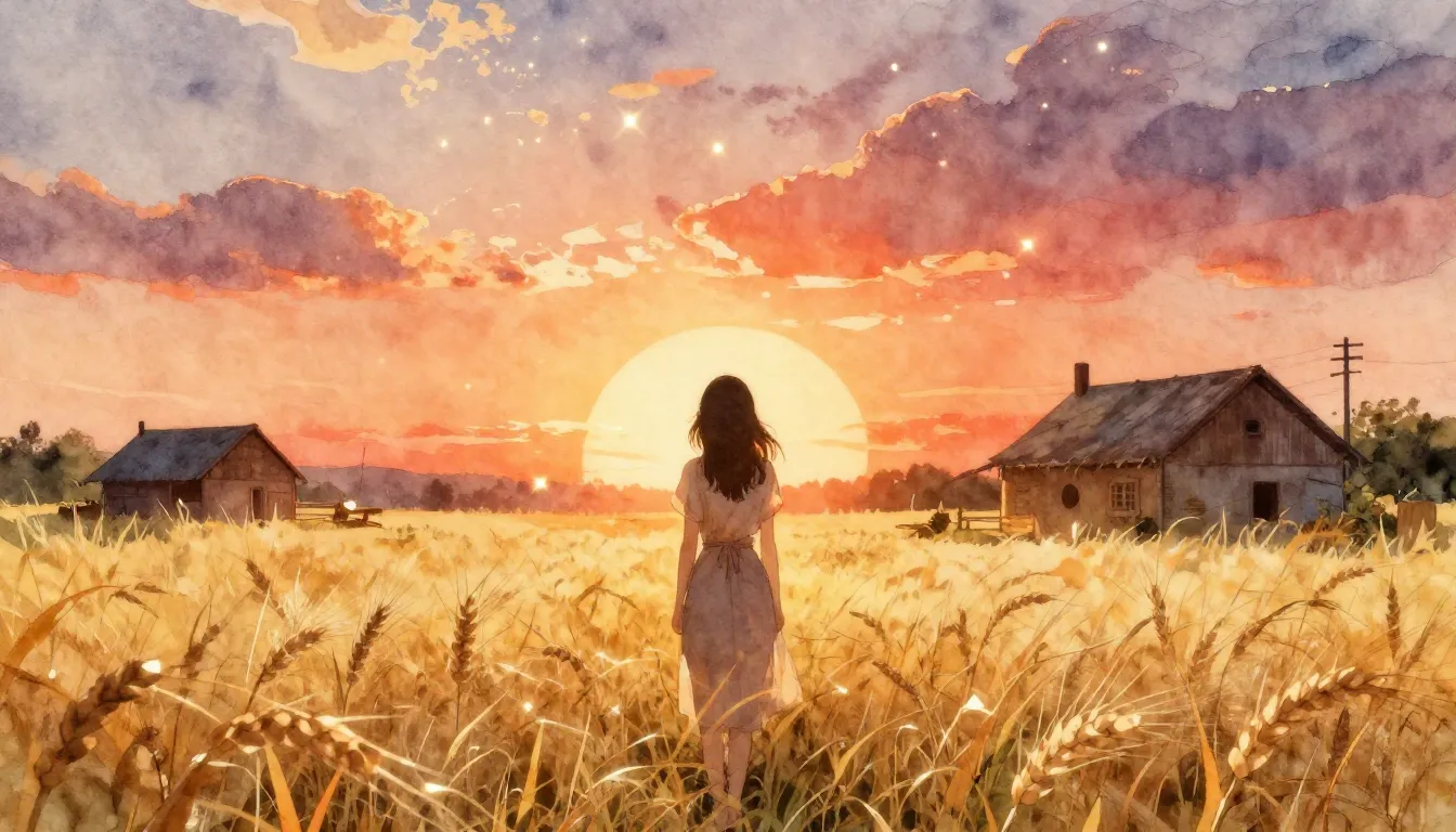 Vibrant watercolor style. A warm aesthetic album cover featu...