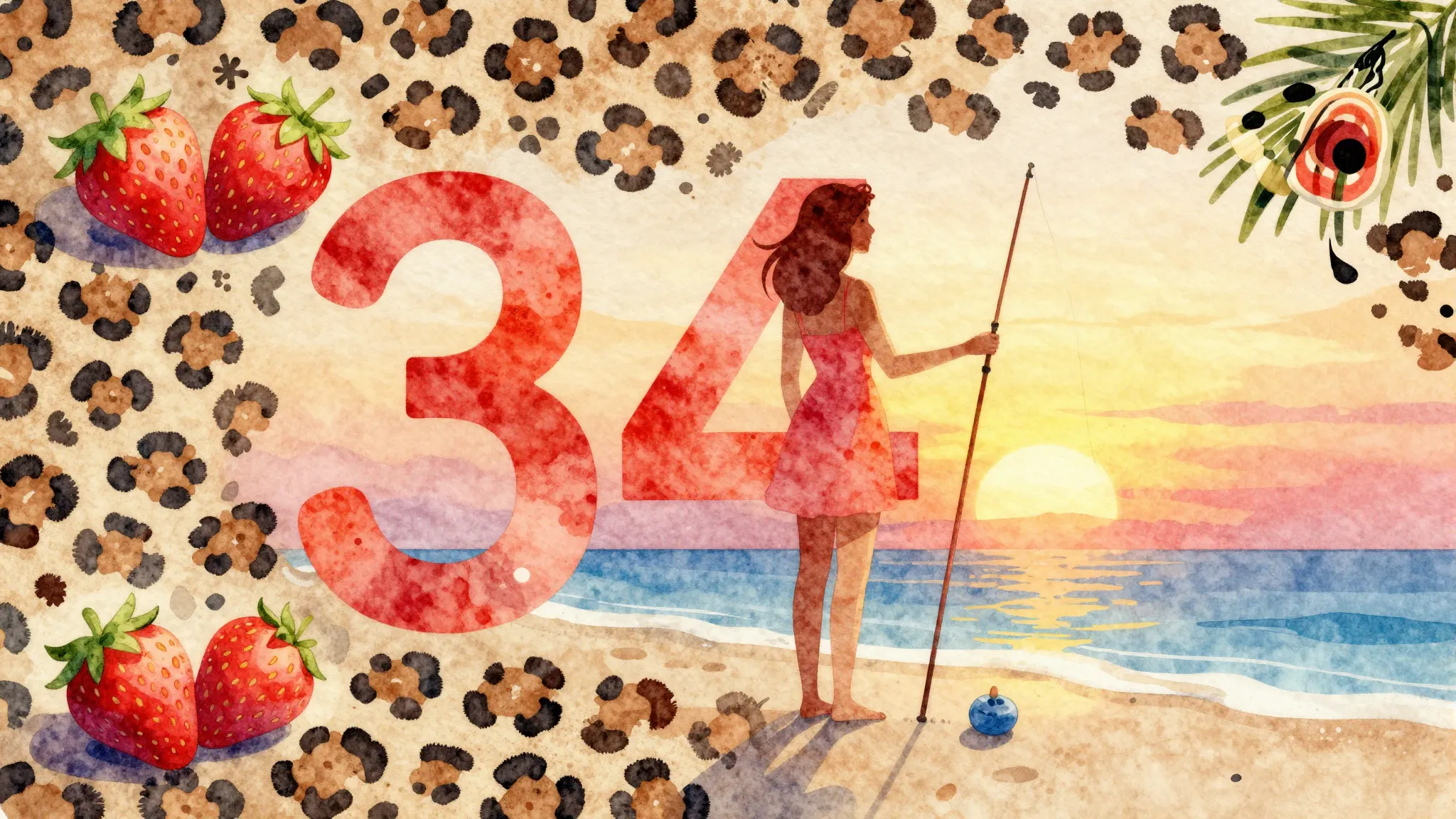 Vibrant watercolor style. A vibrant and nostalgic birthday-t...
