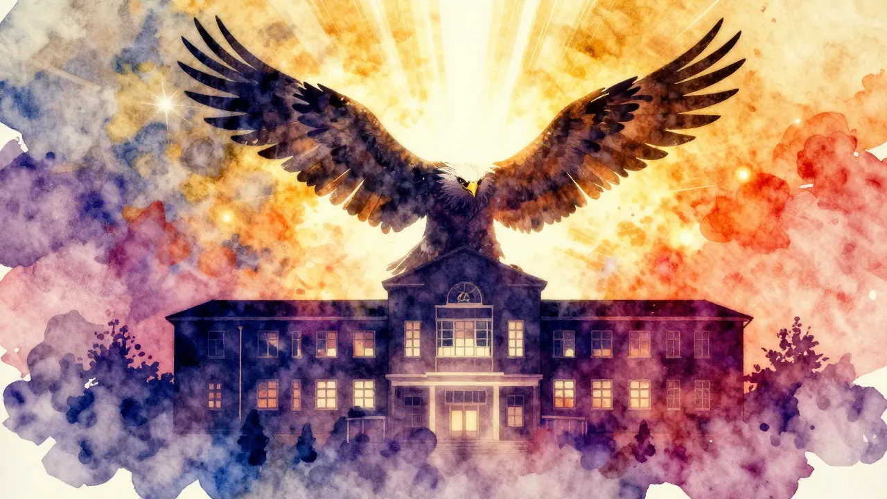 Vibrant watercolor style. A cinematic rock album cover featu...