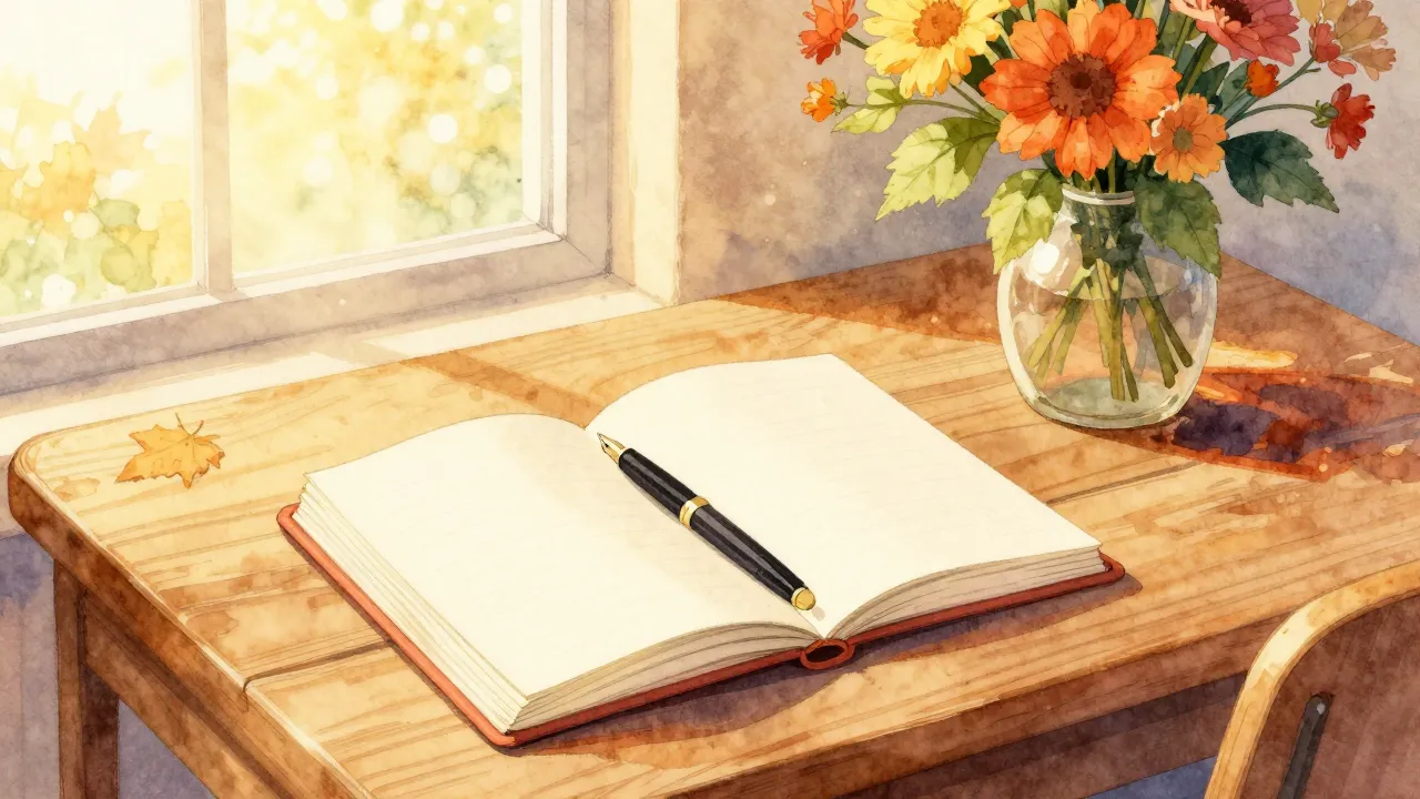 Vibrant watercolor style. A warm and cozy illustration of a ...