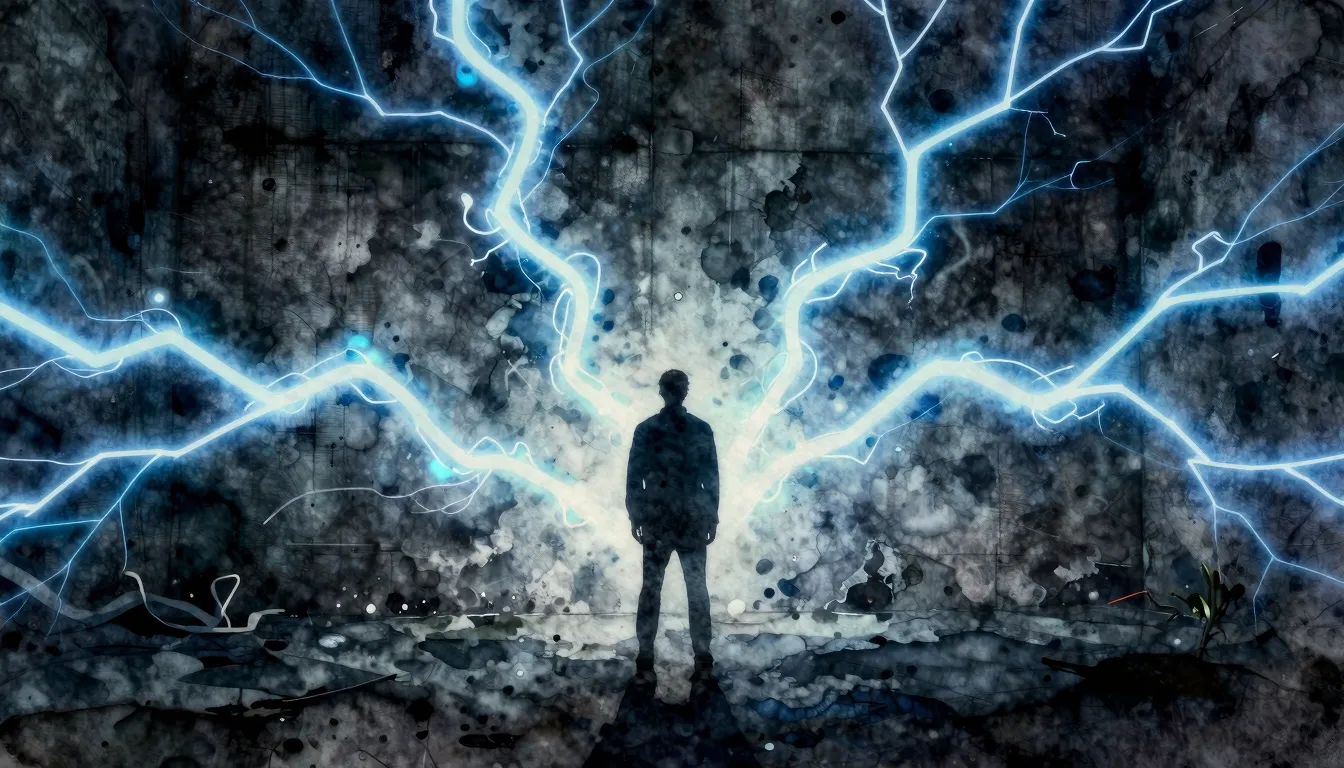 Vibrant watercolor style. Cinematic dark rap album cover, ab...